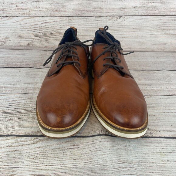 Cole Haan Osborn Plain Toe Derby Mens Sz 11.5M Dress Shoes Brown Leather - Picture 3 of 8